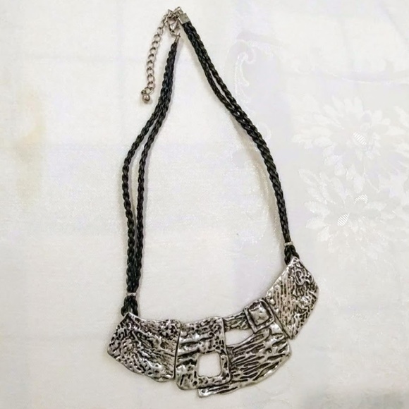 Silver Tone Statement Necklace - Picture 3 of 5